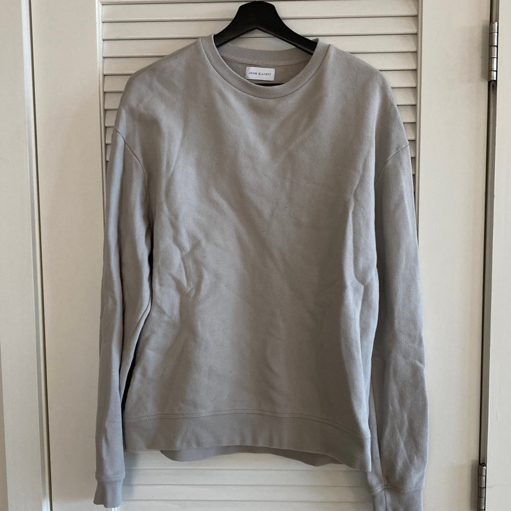 John Elliott Light Gray Sweatshirt